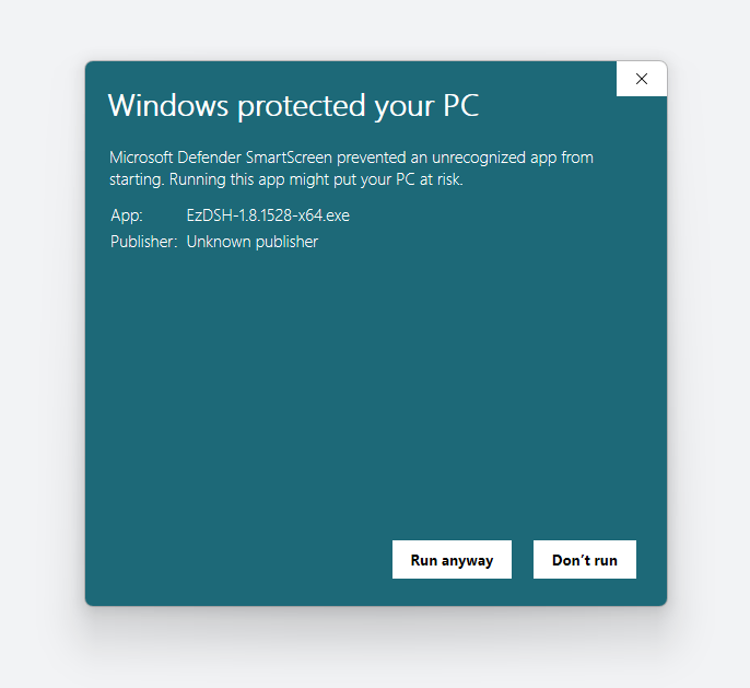 Windows installation step 2